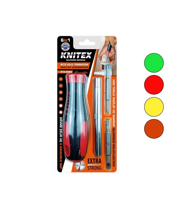 6IN1 - ÇIKAR TAK  KAUÇUKLU BİTS UÇLU TORNAVİDA (5047)