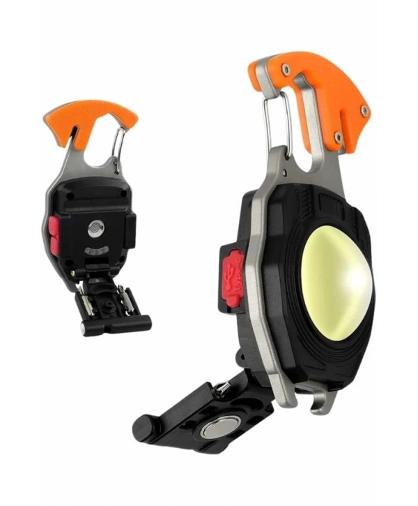 7 Modlu Mini Led Lamba Anahtarlık USB Şarjlı Kamp İçin Taşınabilir