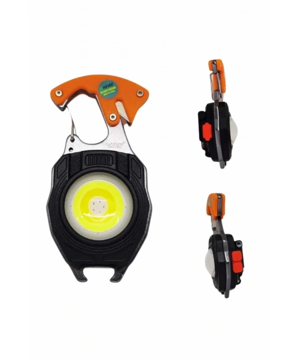 7 Modlu Mini Led Lamba Anahtarlık USB Şarjlı Kamp İçin Taşınabilir