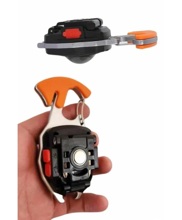 7 Modlu Mini Led Lamba Anahtarlık USB Şarjlı Kamp İçin Taşınabilir