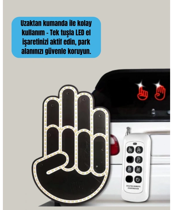 A Kalite Uzaktan Kumandalı LED Park Uyarı Işığı El Figürlü Model