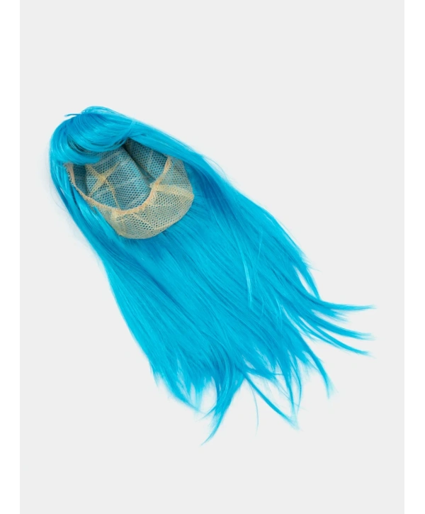 Açık Mavi Renk Uzun Düz Parti Peruğu (5047)