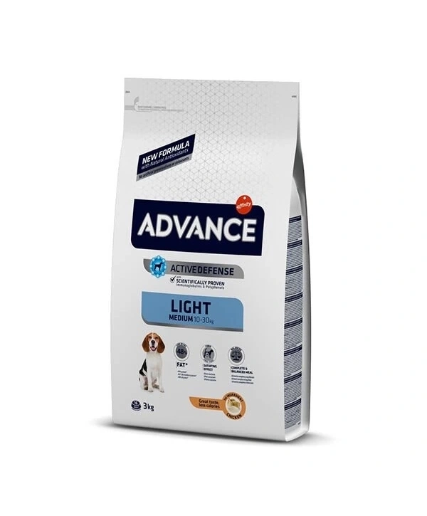 Advance Light Medium Tavuklu Orta Irk Diyet Köpek Maması 3 Kg