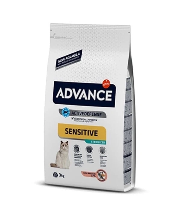 Advance Sensitive Somonlu Hassas Kısırlaştırılmış Kedi Maması 3 Kg