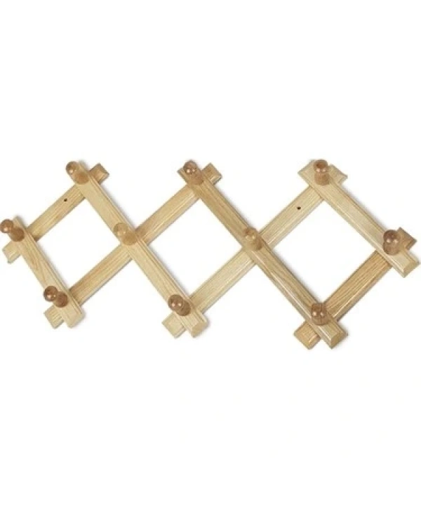 AHŞAP 10 KOLLU AKORDİYON DUVAR ASKISI (5047)