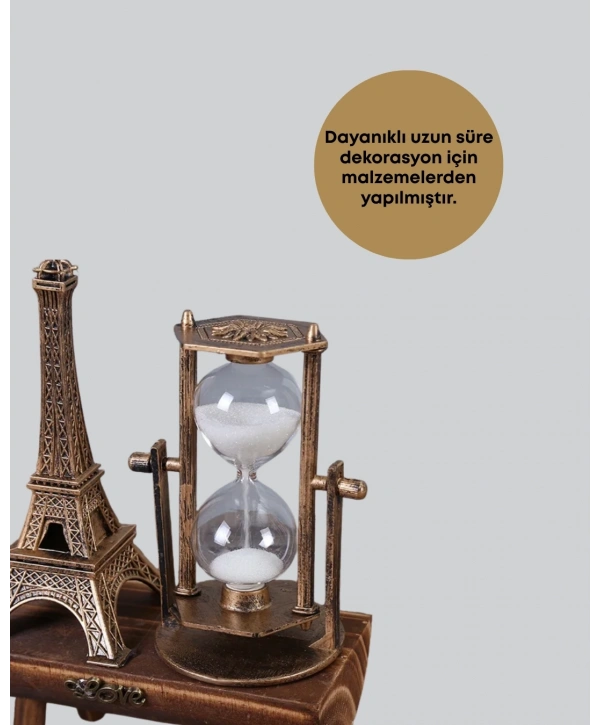 Ahşap Kum Saati – Vintage Tasarımlı Masa Dekoru
