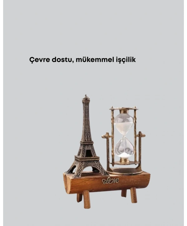 Ahşap Kum Saati – Vintage Tasarımlı Masa Dekoru