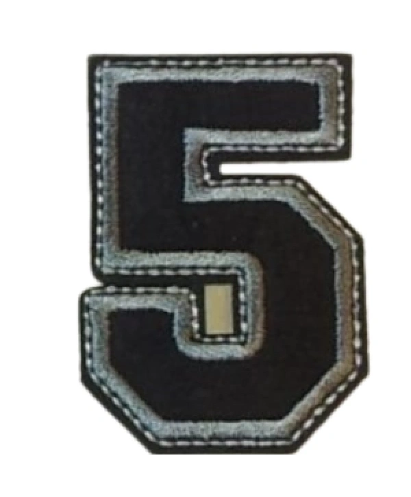 Aplike Ütü İle Yapışan 5  Rakamı  Arma 4x4 Cm