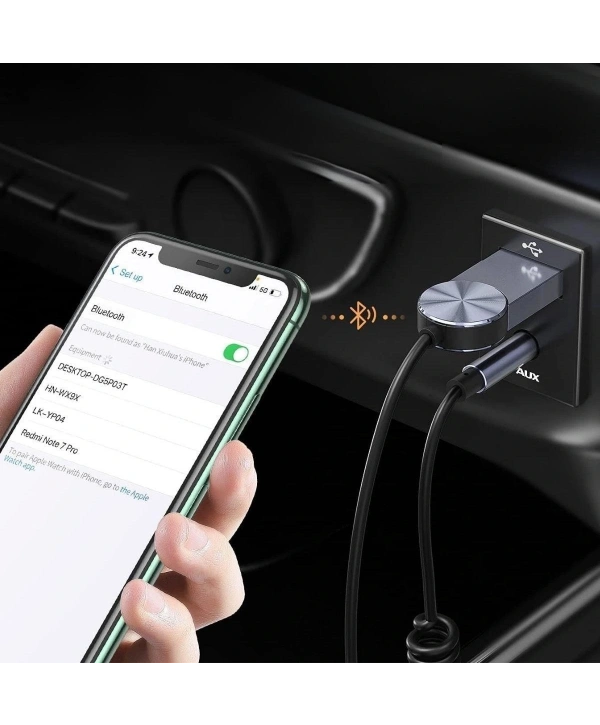 Araba için Bluetooth Aux Alıcısı Wireless Araç Kiti (5047)