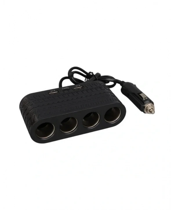 Araçlar İçin 4’lü Çakmak Çoklayıcı Type C USB ve Koruma Sistemli