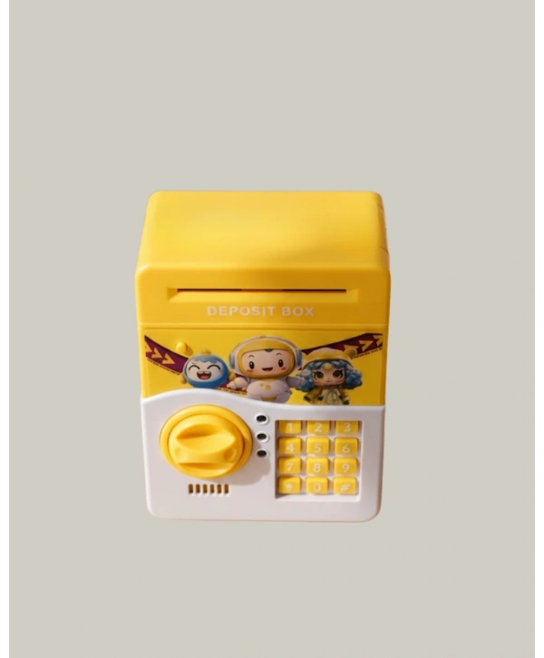 ATM Tasarımlı Sarı Işıklı Sesli Elektronik Kumbara