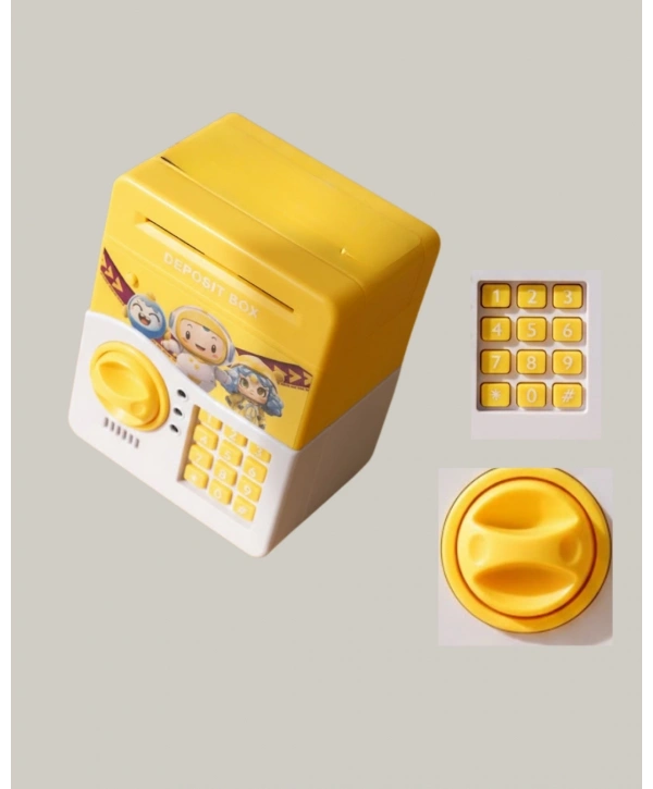 ATM Tasarımlı Sarı Işıklı Sesli Elektronik Kumbara