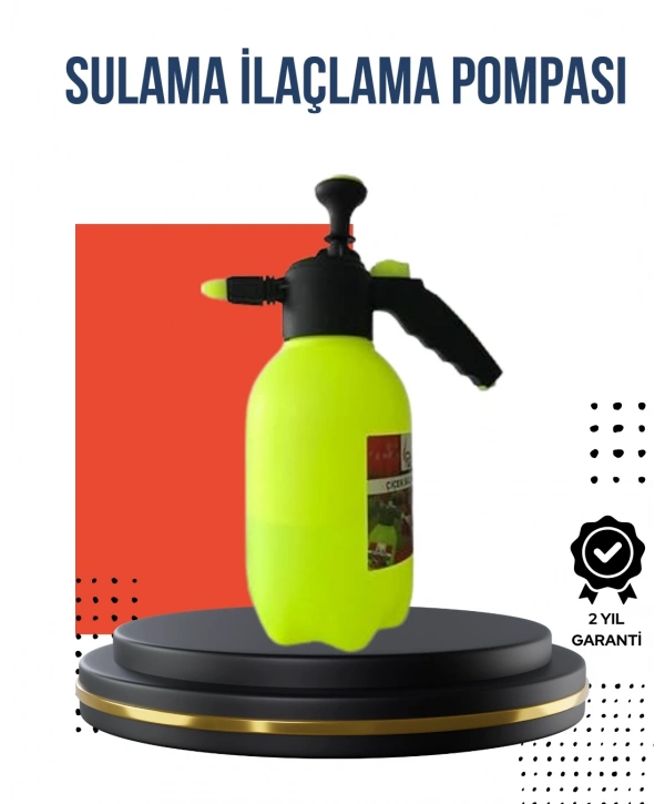 Ayarlı Nozullu 2L Basınçlı El Püskürtücü Jant Cam Temizlik Cila İçin