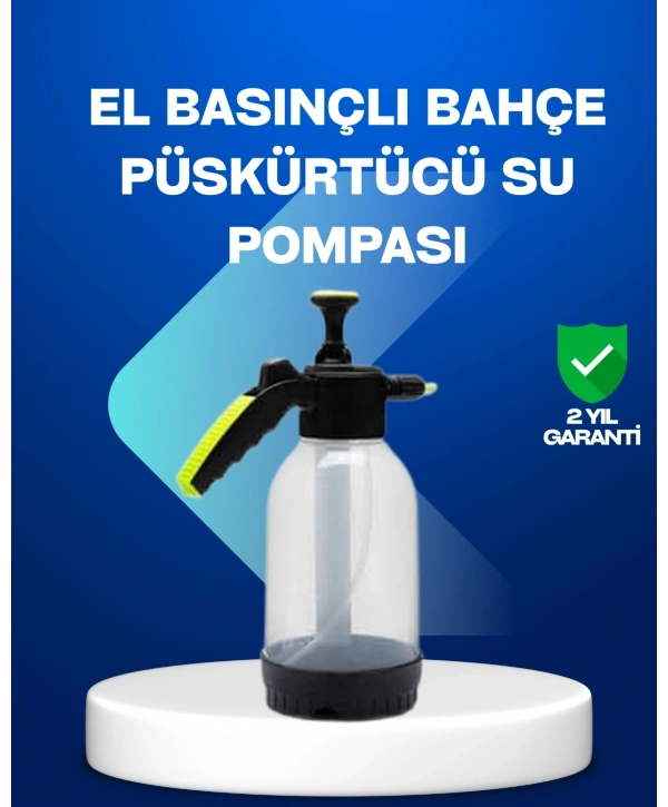 Basınçlı Manuel Köpük Pompası 2L Ayarlanabilir Sprey Başlıklı Temizlik