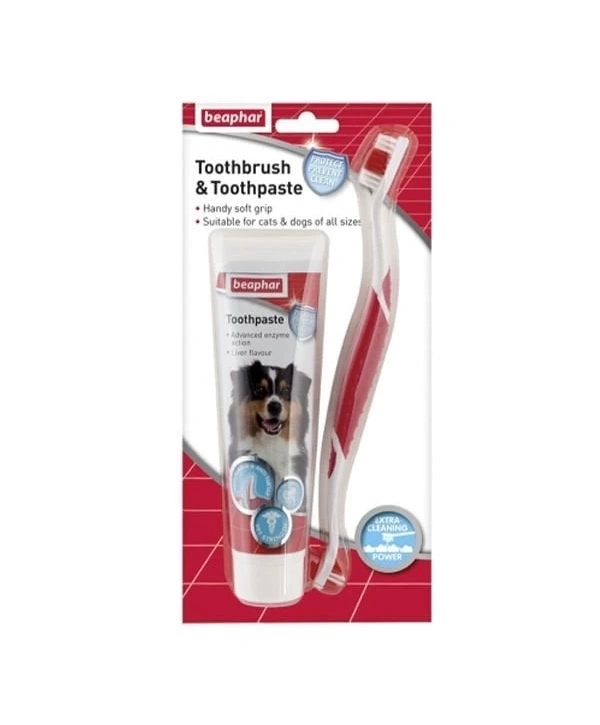 Beaphar Köpek Diş Macunu ve Diş Fırçası Seti 100 Gr