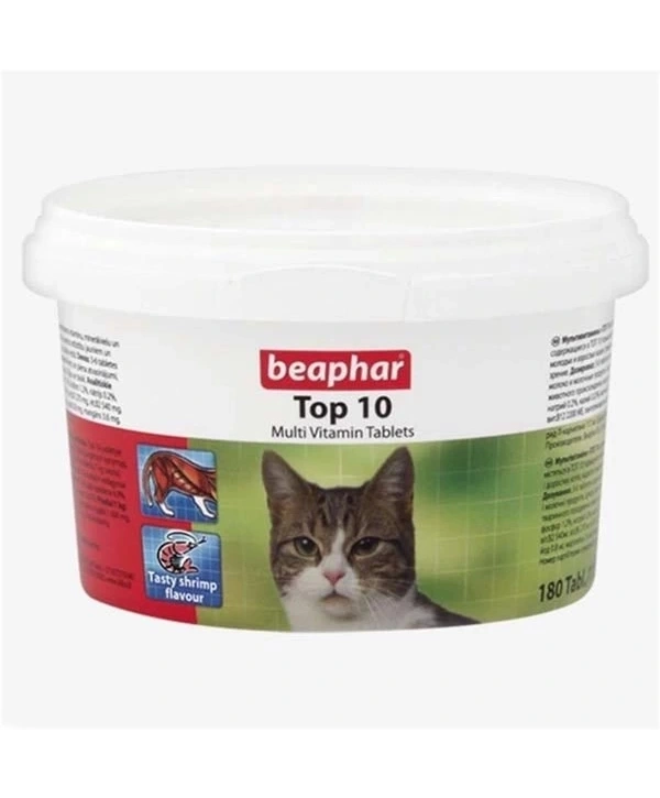 Beaphar Top 10 Kedi Multivitamin Tableti 180 Adet