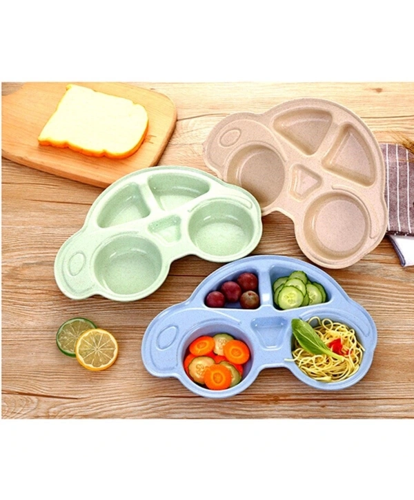 Bebekler İçin Araba Şeklinde Sevimli Mama Tabağı Çocuk Tabldot (5047)