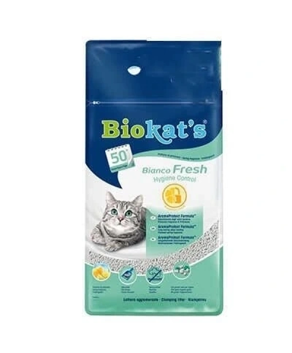 Biokats Kedi Kumu Bianco Fresh 10 Lt