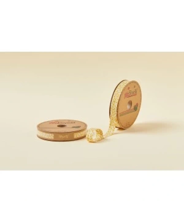 Biye Çiçekli Katlı A03 Sarı 2 Cm 25 Metre %65 Koton %35 Polyester