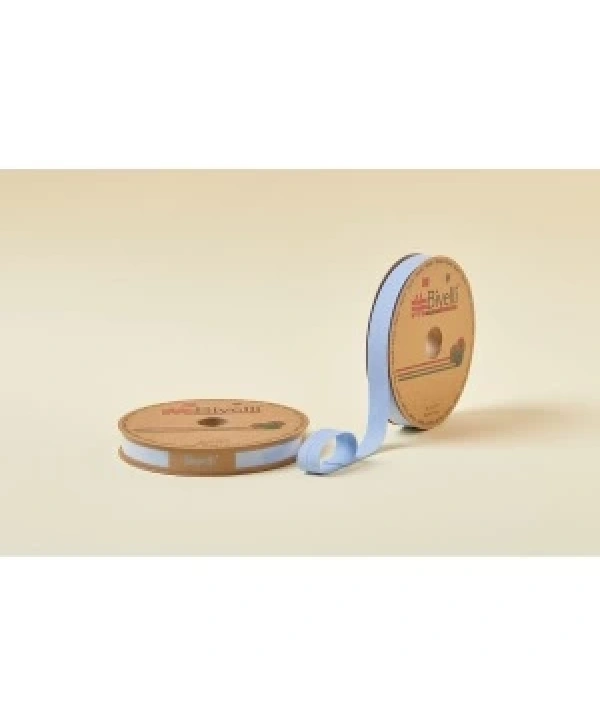 Biye Koton Katlı D07 Açık Mavi 2 Cm 25 Metre %65 Koton %35 Polyester