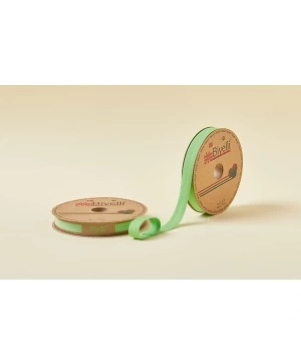 Biye Koton Katlı D09 Yeşil 2 Cm 25 Metre %65 Koton %35 Polyester