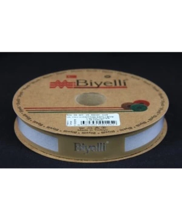 Biye Koton Katlı D29 Gri 2 Cm 25 Metre %65 Koton %35 Polyester