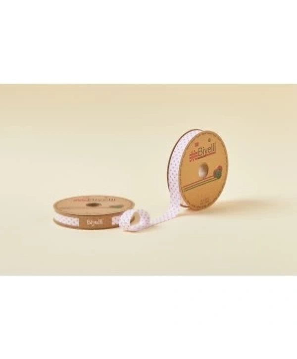 Biye Puanlı Katlı B02 Pembe 2 Cm 25 Metre %65 Koton %35 Polyester