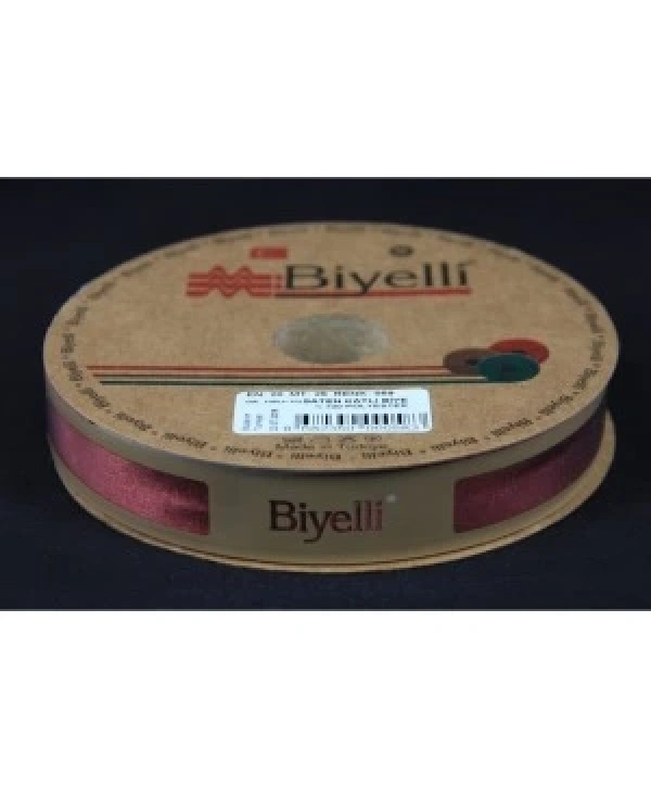 Biye Saten Katlı 059 Koyu Kiremit 2 Cm 25 Metre %100 Polyester