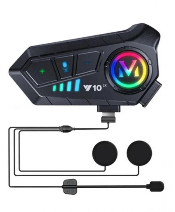 Bluetooth 5.3 Kask İçi Intercom Kulaklık 1000 m Mesafe 1000 mAh