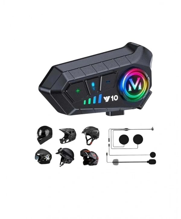 Bluetooth 5.3 Kask İçi Intercom Kulaklık 1000 m Mesafe 1000 mAh