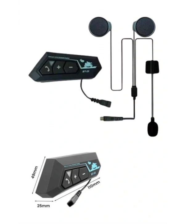 Bluetooth Kask Kulaklığı Intercom 5.0 Bluetooth Android ve İOS Uyumlu