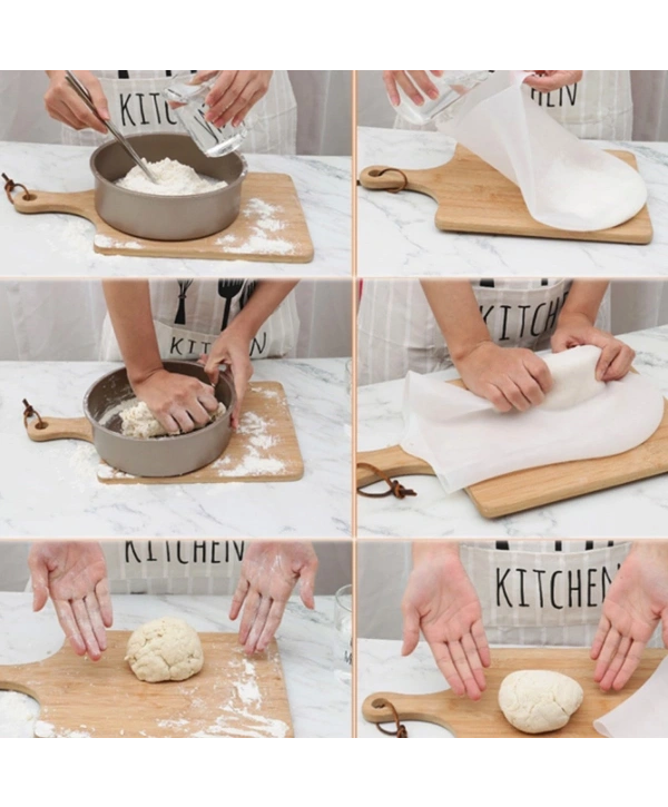 Büyük Hamur Torbası Silikon Şeffaf Hamur Yoğurma Torbası Ekmek Makarna Mantı Hamuru Kolay Yoğurma (5047)