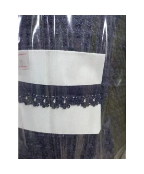 Çamaşır Lastiği Dantelli 1 Cm 1 Metre Lacivert