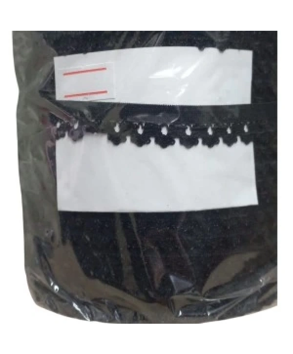 Çamaşır Lastiği Dantelli 1 Cm 1 Metre Siyah