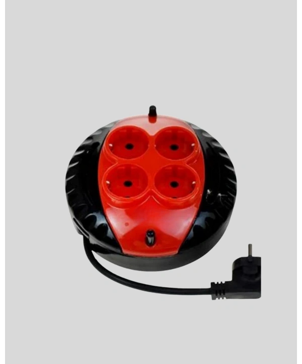 CE Belgeli 3 Metre 4’lü Kablolu Priz Makara