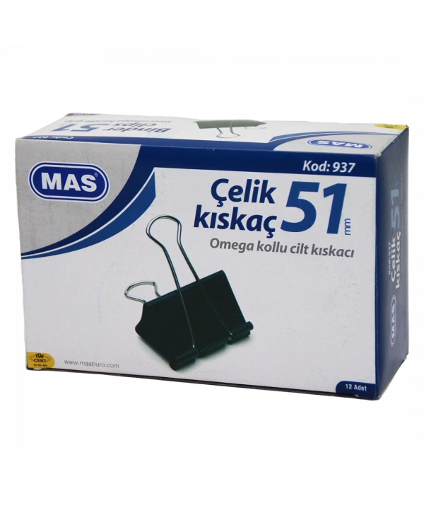 ÇELİK KISKAÇ 51MM 12 PARÇA  OMEGA KOLLU CİLT KISKAÇI (5047)