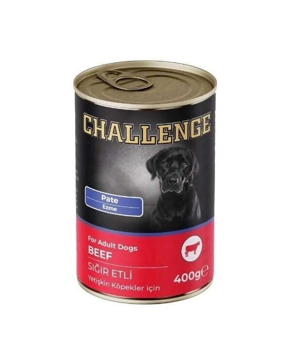 Challenge Pate Sığır Etli Yetişkin Konserve Köpek Maması 400 Gr