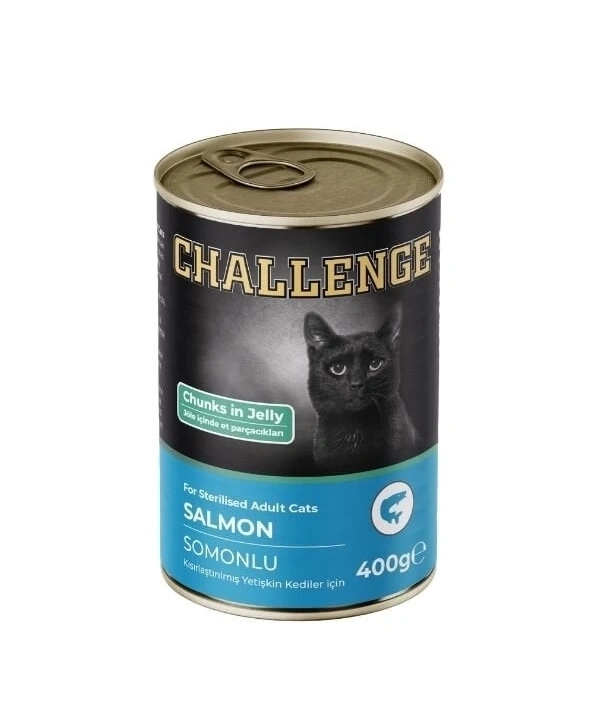 Challenge Somonlu Kısırlaştırılmış Konserve Kedi Maması 400 Gr