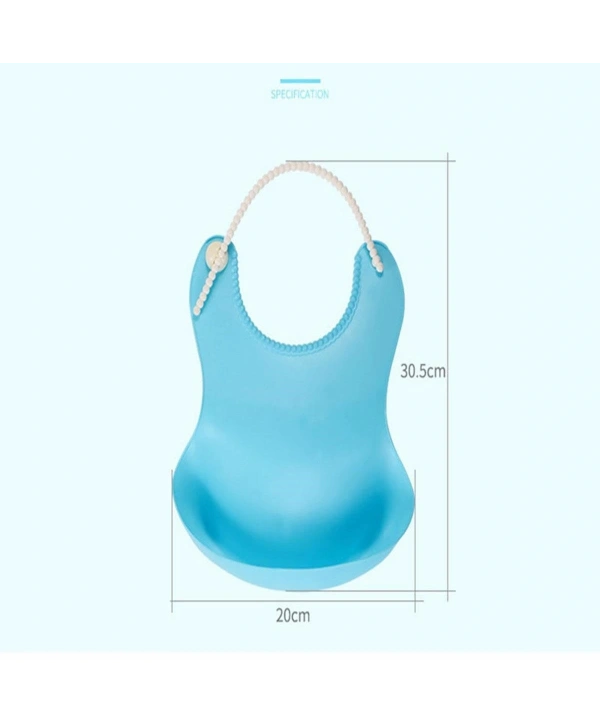 Çocuk Bebek Mama Önlüğü Dökülme Engelleyici Bükülebilir Mavi (5047)