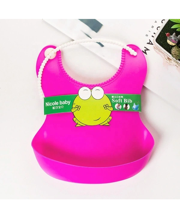 Çocuk Bebek Mama Önlüğü Dökülme Engelleyici Bükülebilir Pembe (5047)