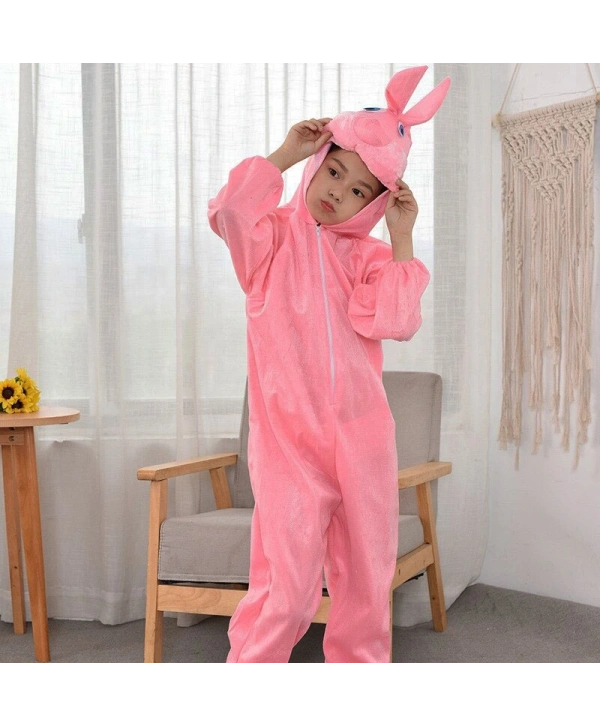 Çocuk Tavşan Kostümü Pembe Renk 2-3 Yaş 80 cm (5047)