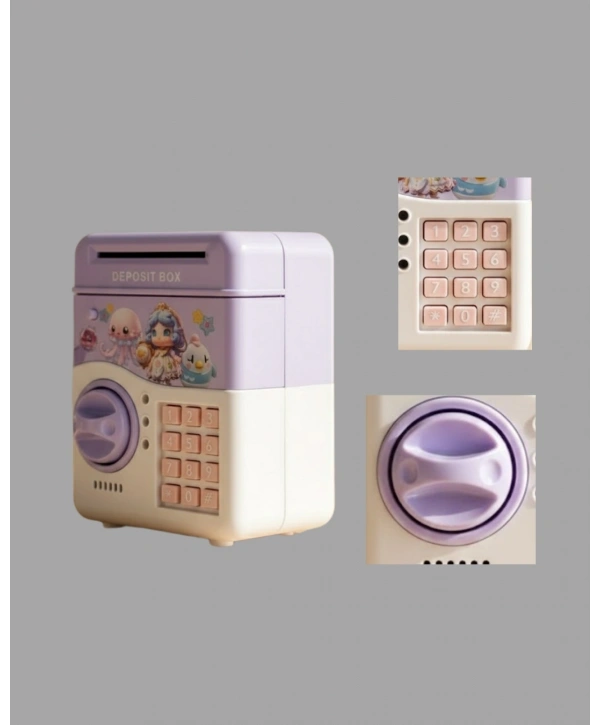 Çocuklar İçin Elektronik Şifreli Para Biriktirme Kumbarası Mor