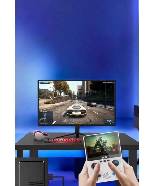 Çocuklara Özel 666 Oyunlu X6 Atari Video İzleme ve Müzik Dinleme