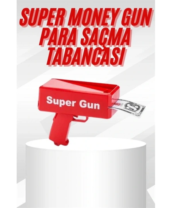 Çocuklara Özel Eğlenceli Para Saçma Makinası Parti Oyuncağı Kırmızı