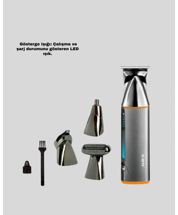 Çok Fonksiyonlu 9’u 1 Arada Tıraş Makinesi Şarjlı Saç Sakal Düzeltici