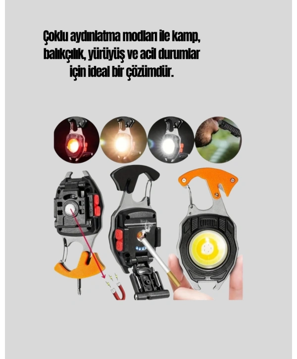 Çok Modlu LED Işıklı Pratik Anahtarlık