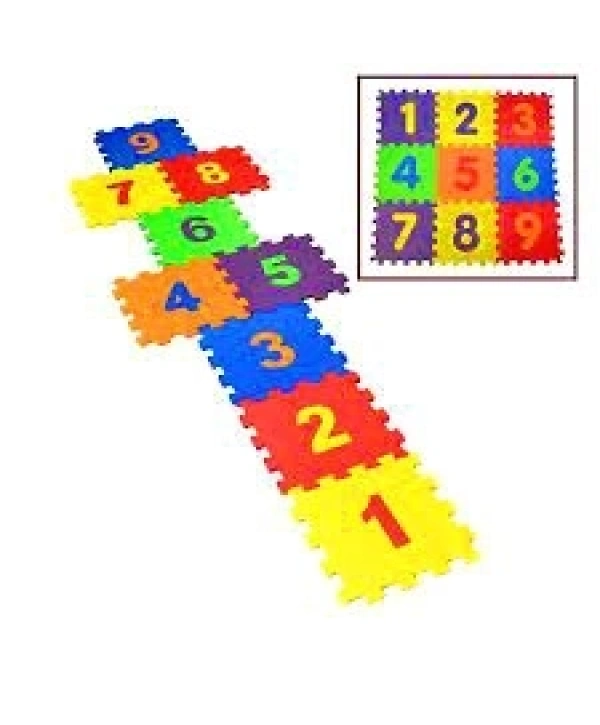 ÇOK  RAKAMLI 9 PARÇA SOFT YER MATI KAROSU (5047)