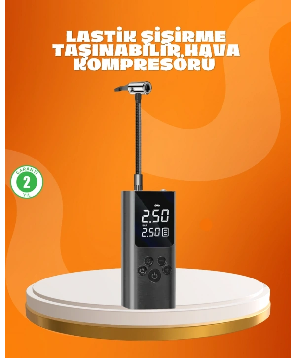 Çoklu Valf Adaptörlü Dijital Hava Pompası