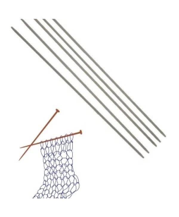 Çorap Şiş Metalize 20 Cm 2,5 Numara