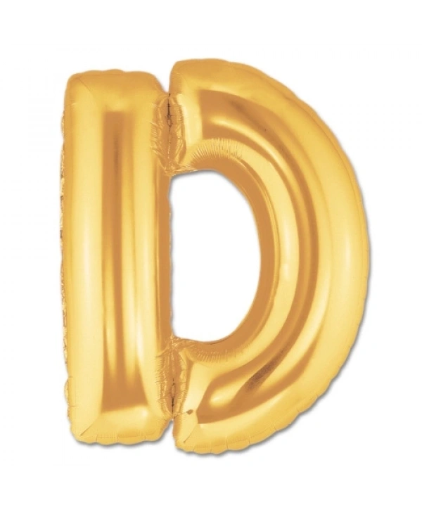 D Harf Folyo Balon Altın Renk  40 inç (5047)